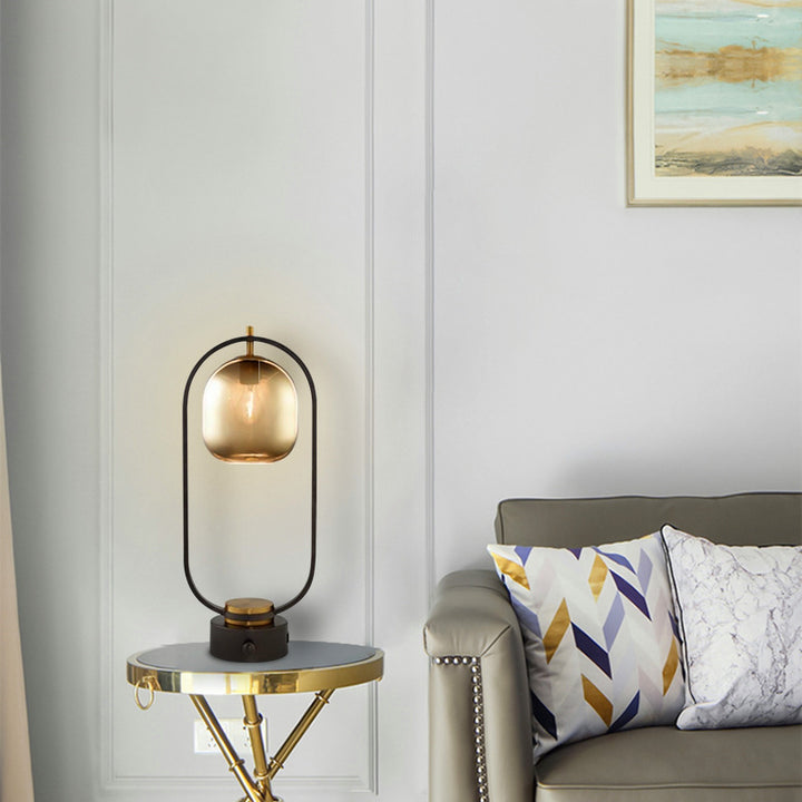 Minimalist Glass Accent Table Lamp