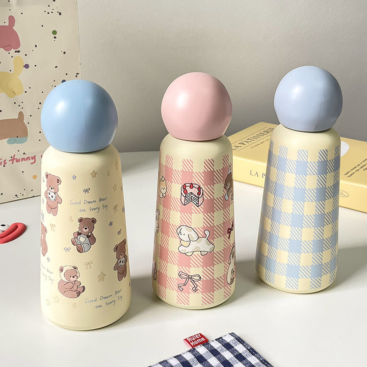 Women's Insulated Bottle with Cute Bear Design Kalsten