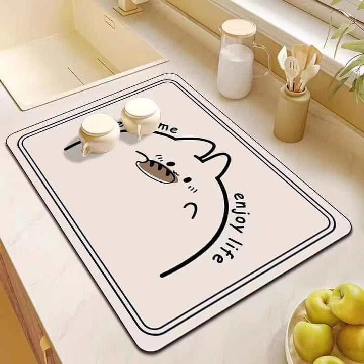 Playful Puppy-Themed Kitchen Mat