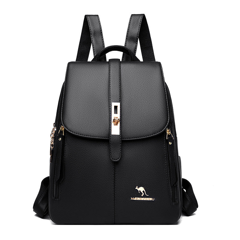 Elegant Multi-Functional Leather Backpack Kalsten