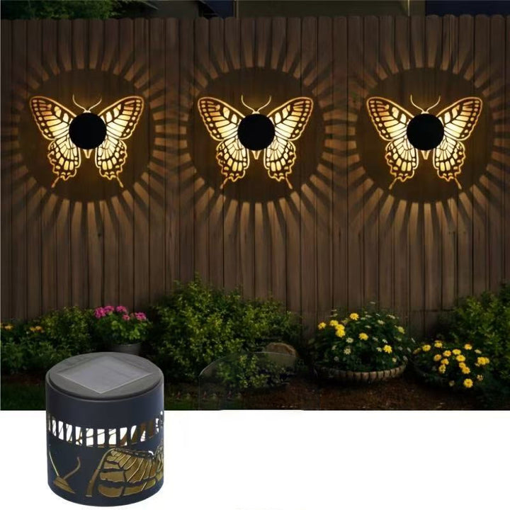 Decorative Solar Wall Light With Mandala Projection Pattern Kalsten