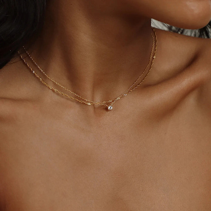 Layered Gold Necklace Kalsten