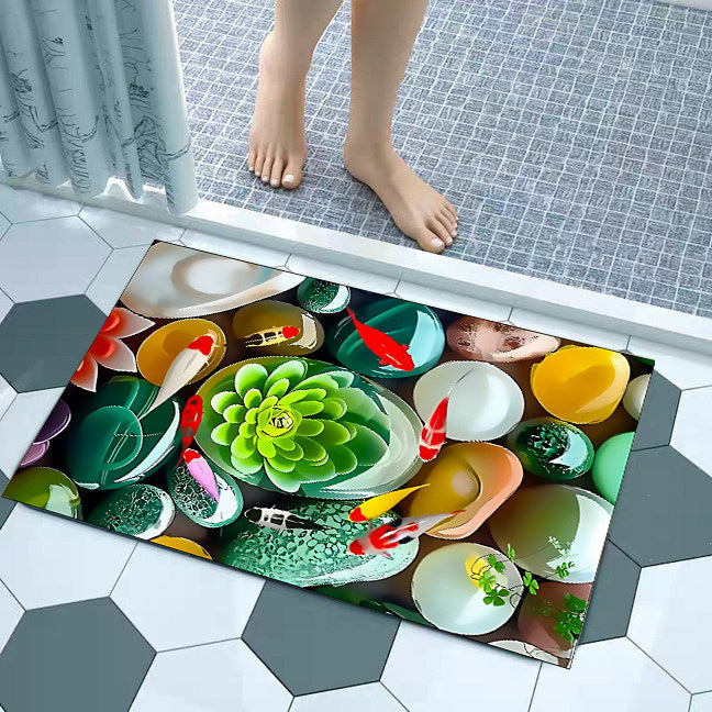 Stone-Inspired Decorative Area Mat