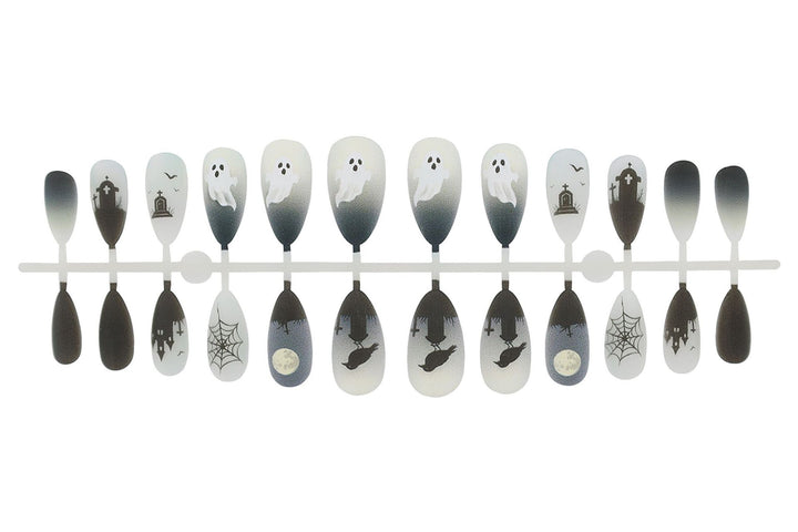 Halloween artificial nail set with spooky ghost and spider designs Kalsten