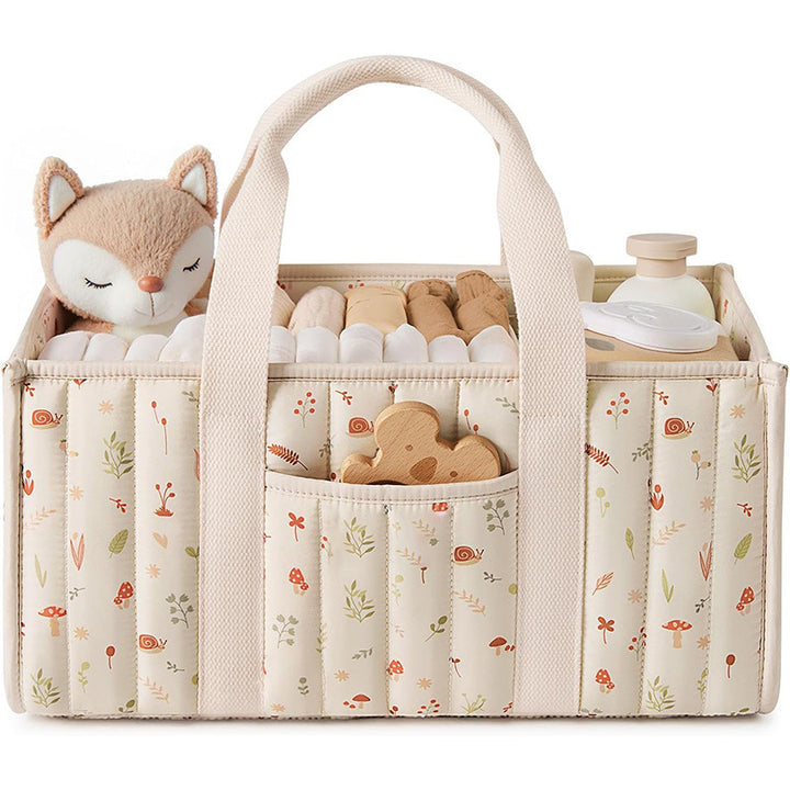 Storage basket with carrying handles and elegant floral pattern Kalsten