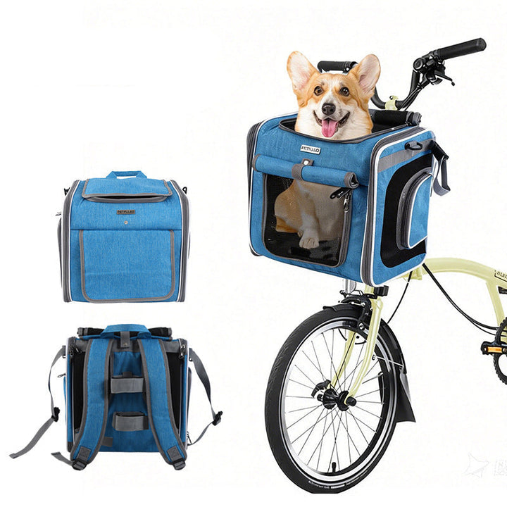 ventilated bike front pet carrier backpack with reinforced frame Kalsten