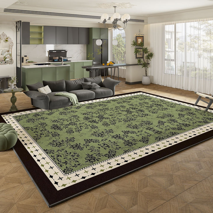 Floral Design Plush Area Rug Kalsten