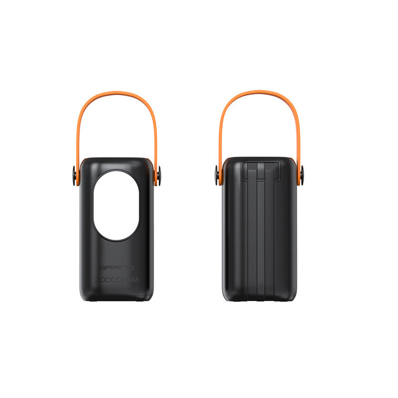 Portable power bank with integrated carrying handle and digital charging indicator Kalsten