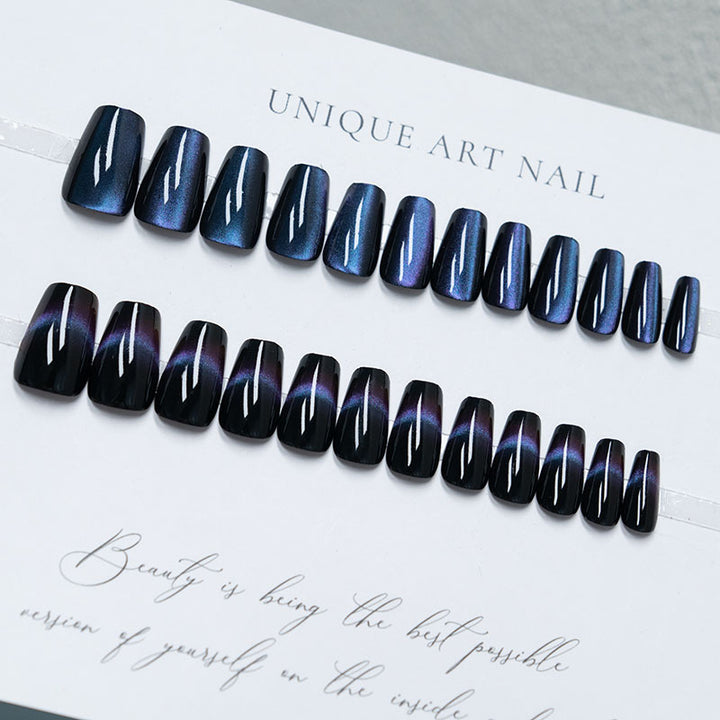 Elegant Press-On Nail Art Set with Gradient Finish