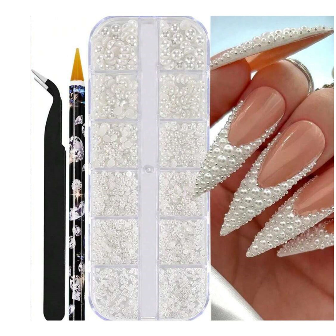 Decorative 3D Nail Art Pearl Decoration Set