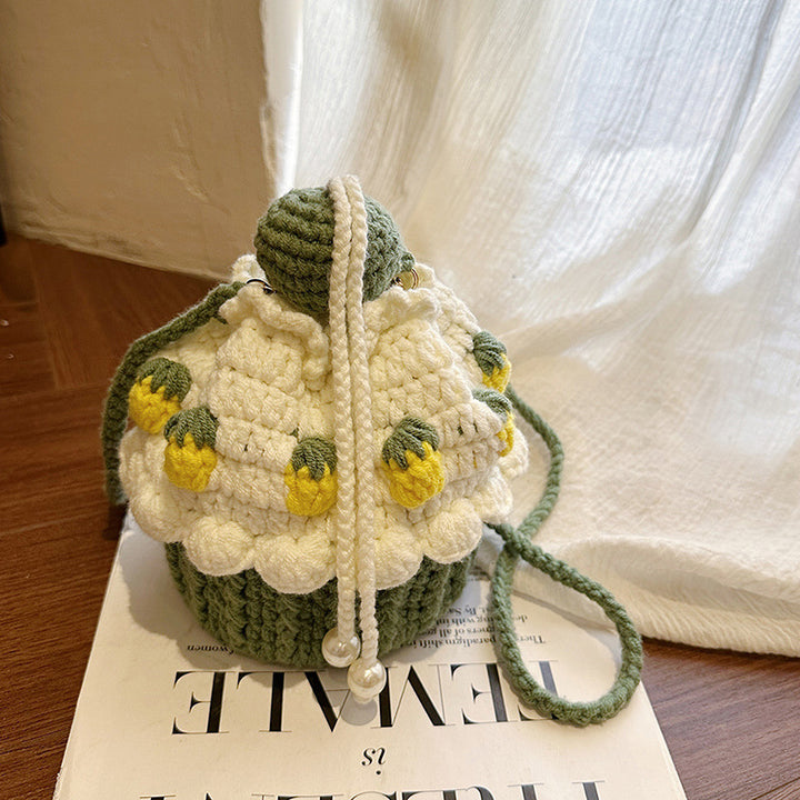 Festive Cupcake-Shaped Crochet Mini Bag