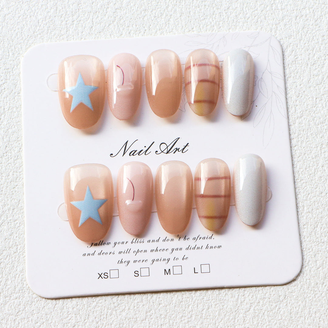 Creative Star Design Press-On Nail Art