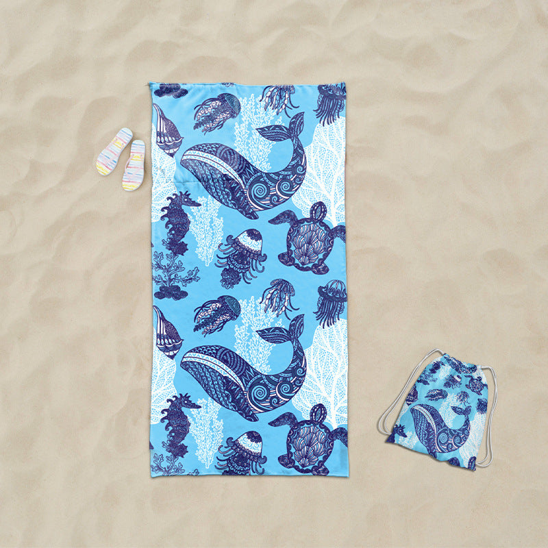 practical beach towel with integrated tote bag design Kalsten
