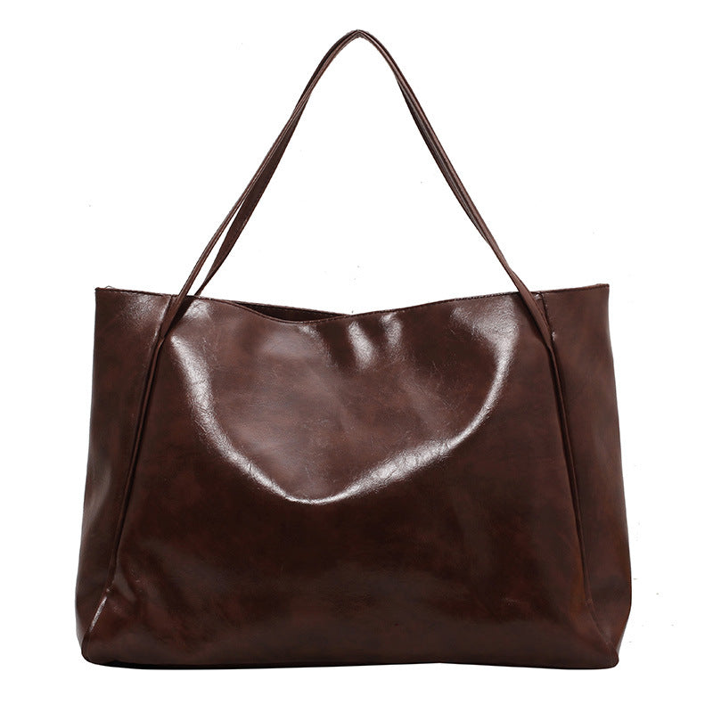 Sleek Vegan Leather Tote Bag