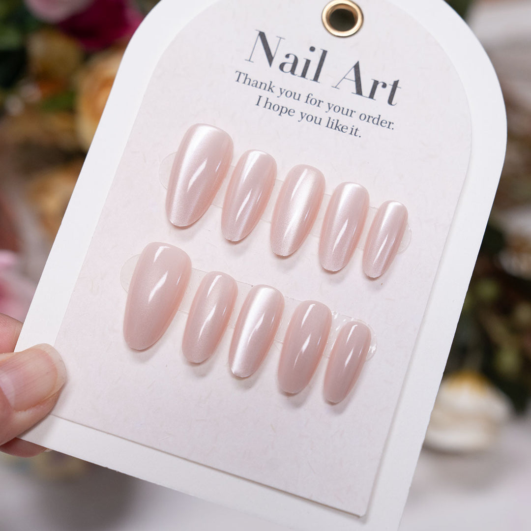 Glossy Almond Shape Press-On Nails