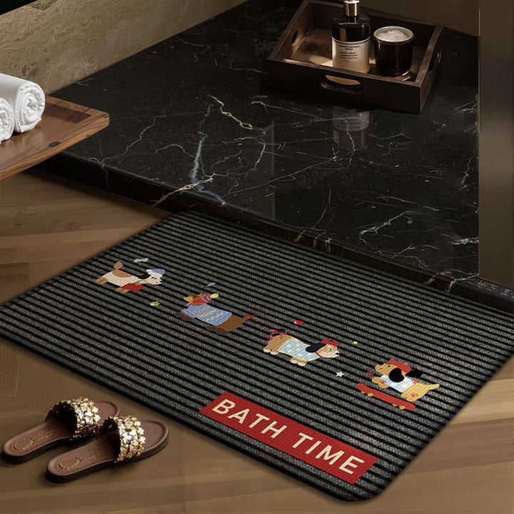 Cat-Themed Plush Doormat for Home Entryway