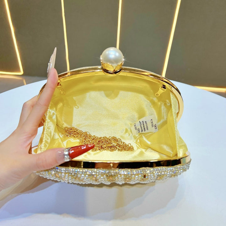 Pearl-Accented Evening Handbag