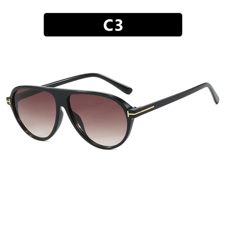 Women's trendy oversized sunglasses with elegant metal frame and UV protection Kalsten