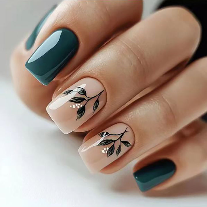 Elegant Artistic Botanical Press-On Nails