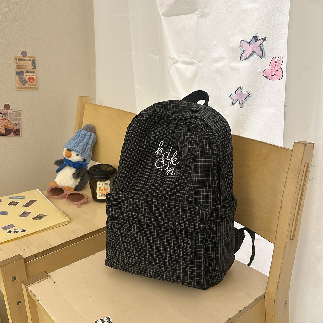 Casual Checked Patterned Backpack Kalsten