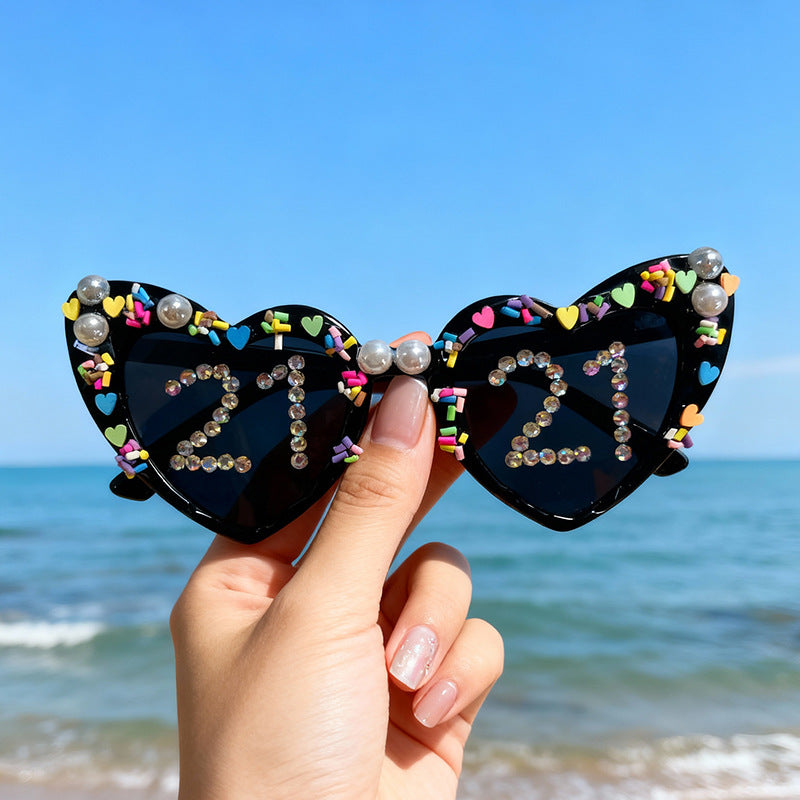 Fun Heart-Shaped Celebration Sunglasses Kalsten