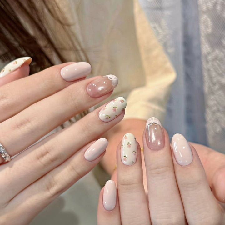 Whimsical Bunny-Themed Press-On Nail Art Set Kalsten