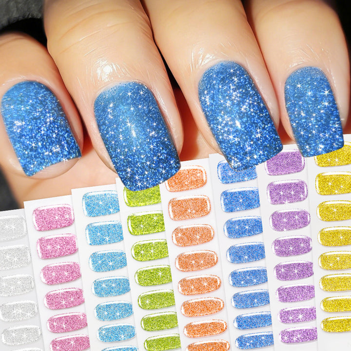 Glittering Gel Nail Wraps