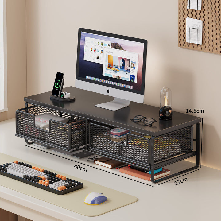 Multi-Functional Desk Organizer with Mesh Storage Bins Kalsten