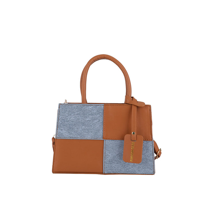 Geometric Patterned Handheld Tote Bag Kalsten