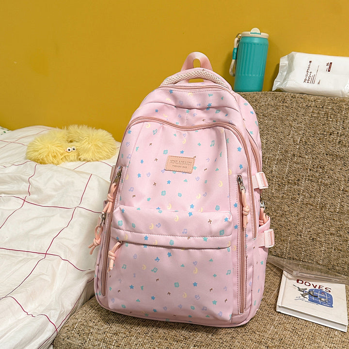 Stylish Multi-Pocket Backpack with Decorative Accents Kalsten