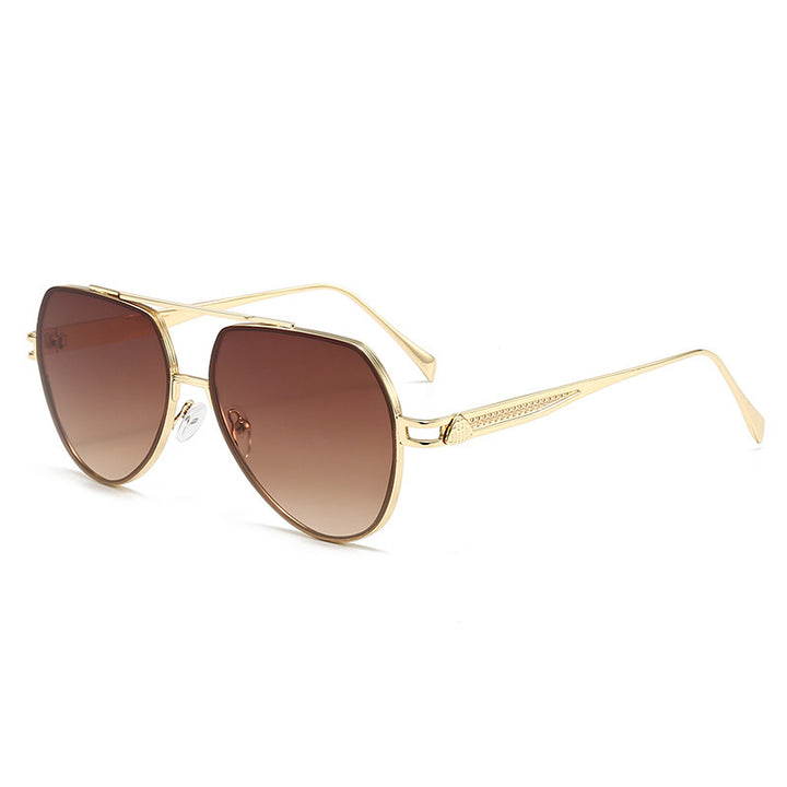 Women's designer sunglasses in a stylish, curved metal frame Kalsten