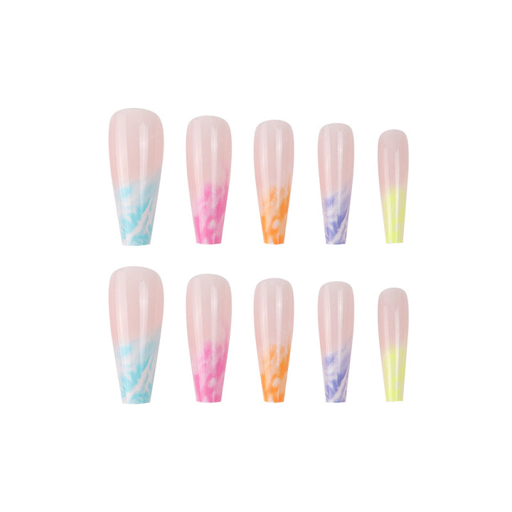 Marbled Acrylic Press-On Nails Kalsten