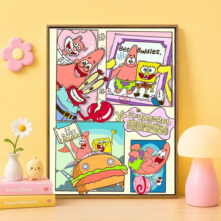 Cartoon Character Themed Wall Art Print Kalsten