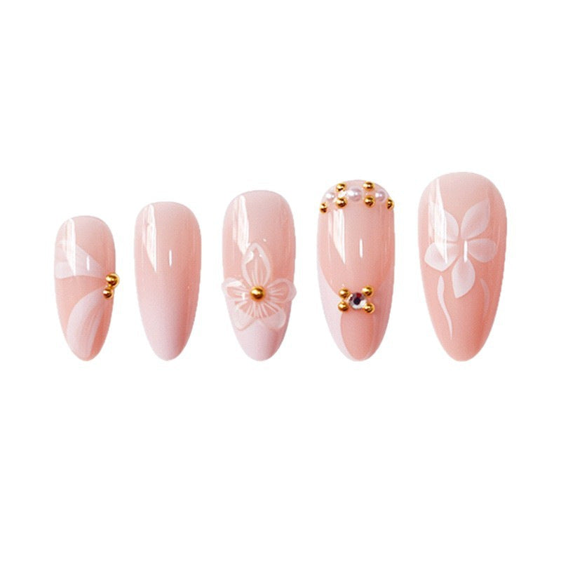Elegant 3D Floral Nail Art Enhancements Kalsten