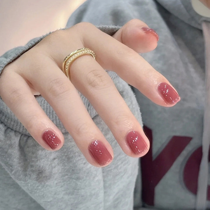 Glossy Gel Press-On Nail Set