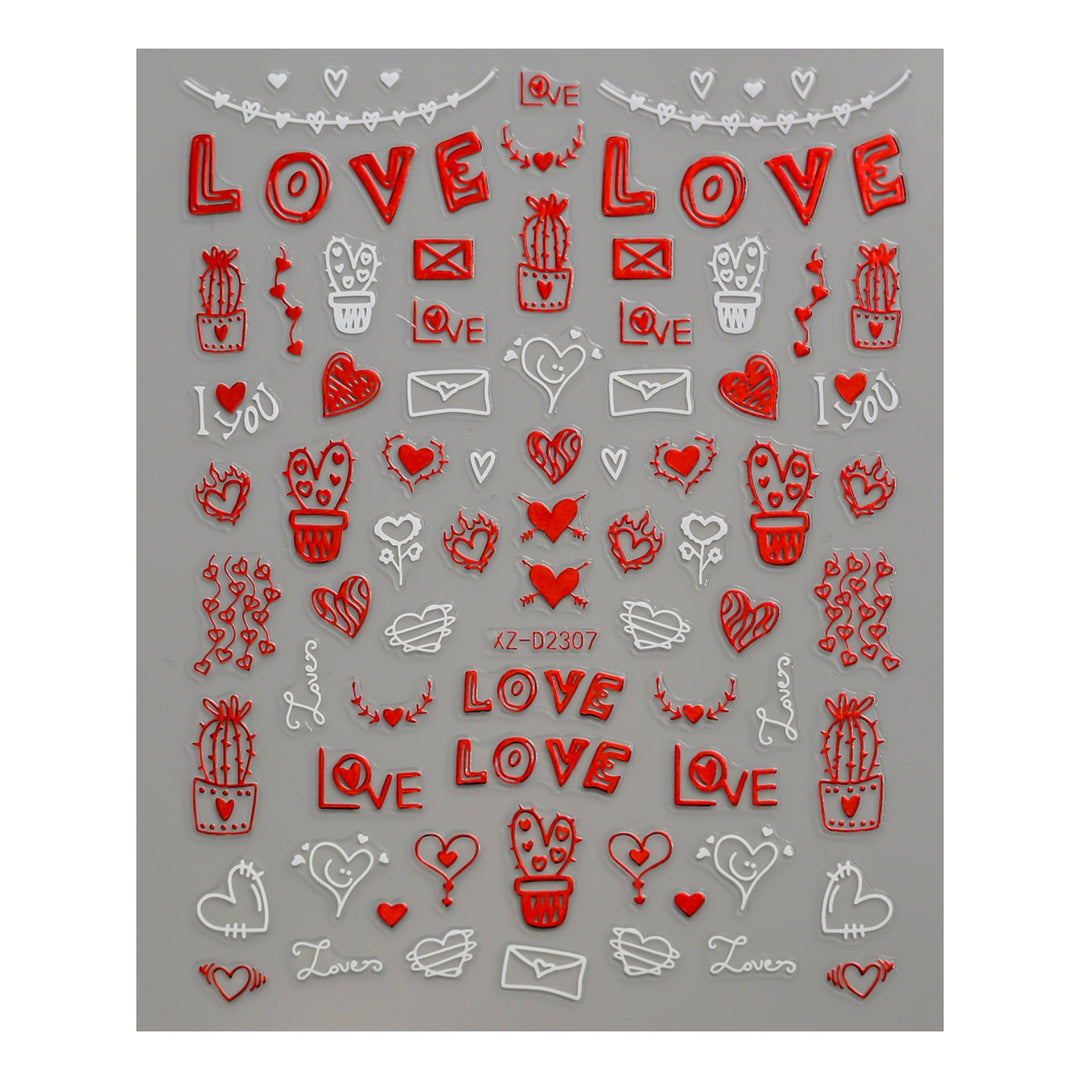 Cute Love-Themed Nail Art Charms