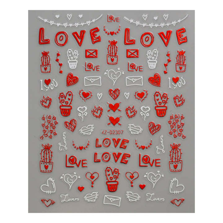 Cute Love-Themed Nail Art Charms