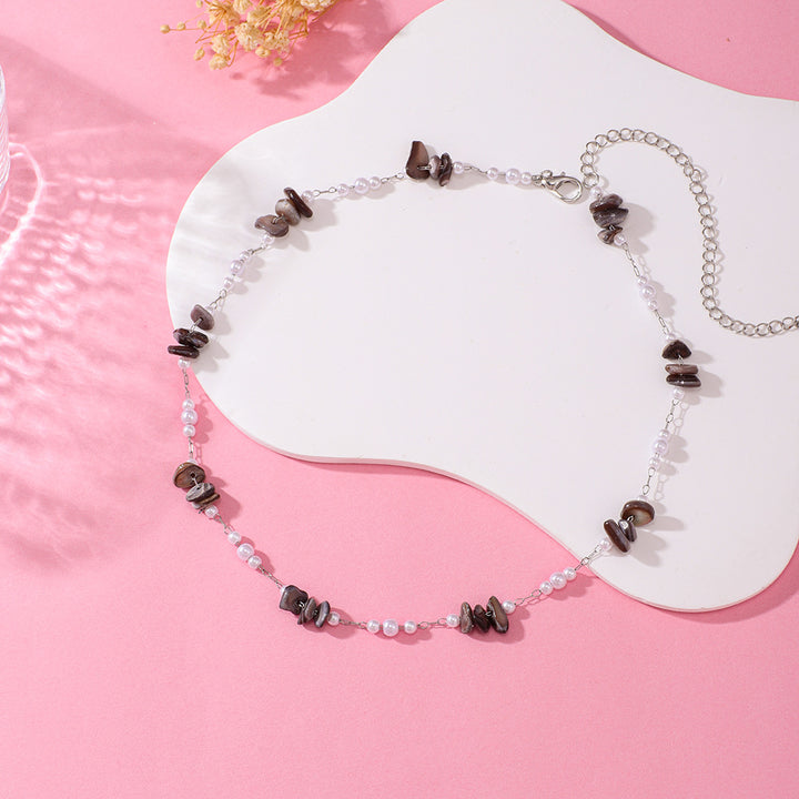 Elegant Floral Beaded Necklace Kalsten
