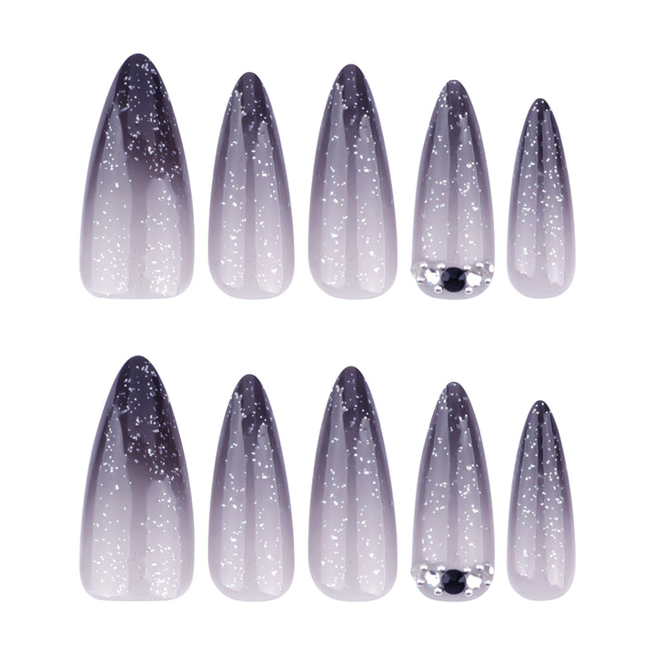 Glamorous artificial nails with sparkling accents Kalsten