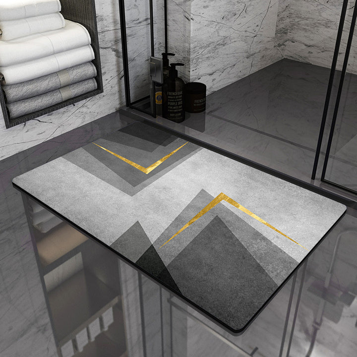 Geometric Pattern Bath Mat