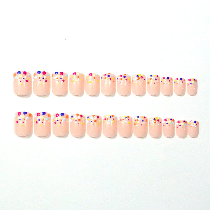 Colorful Dotted Nail Art Enhancements Kalsten
