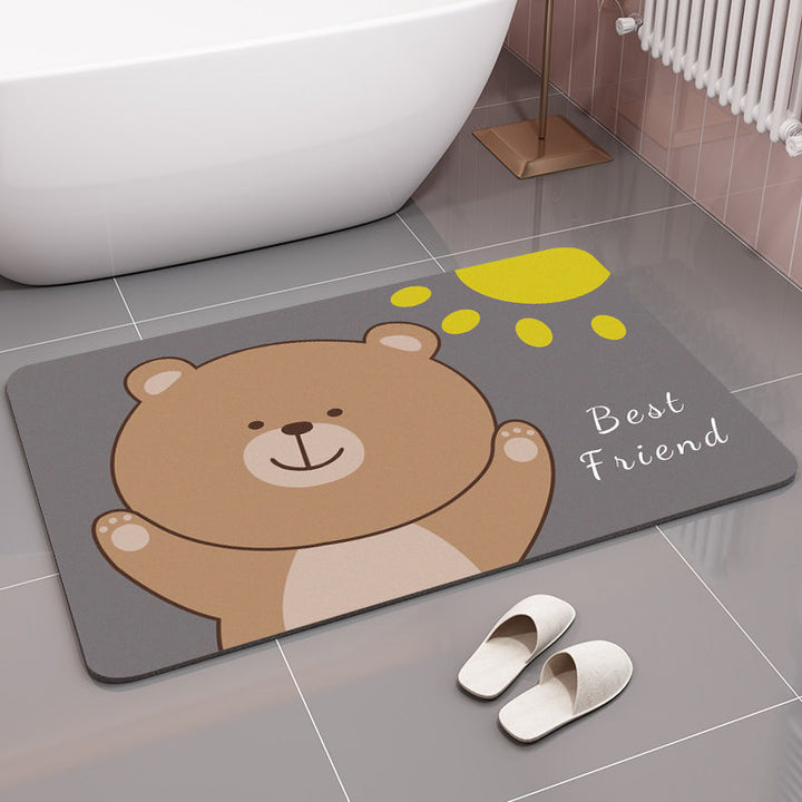 Cute Cartoon Food-Themed Bath Mat