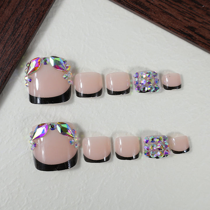Nail Art Set with glamorous rhinestones and elegant gradients Kalsten