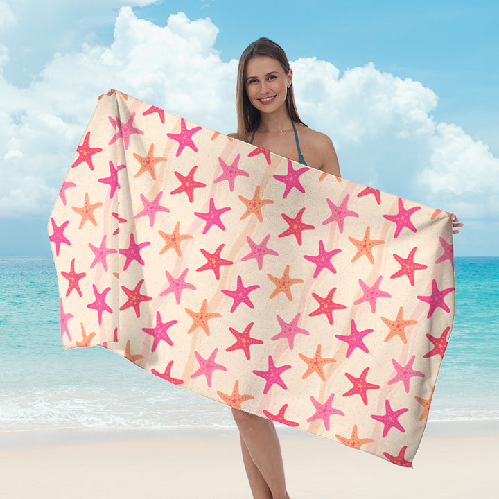 Beach towel with maritime star pattern Kalsten