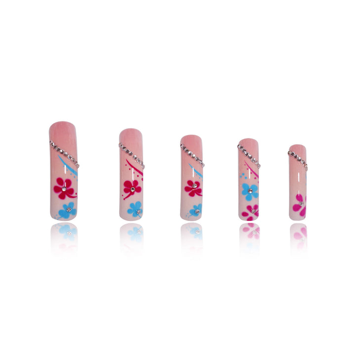 Artfully Designed Floral Press-On Nails Kalsten