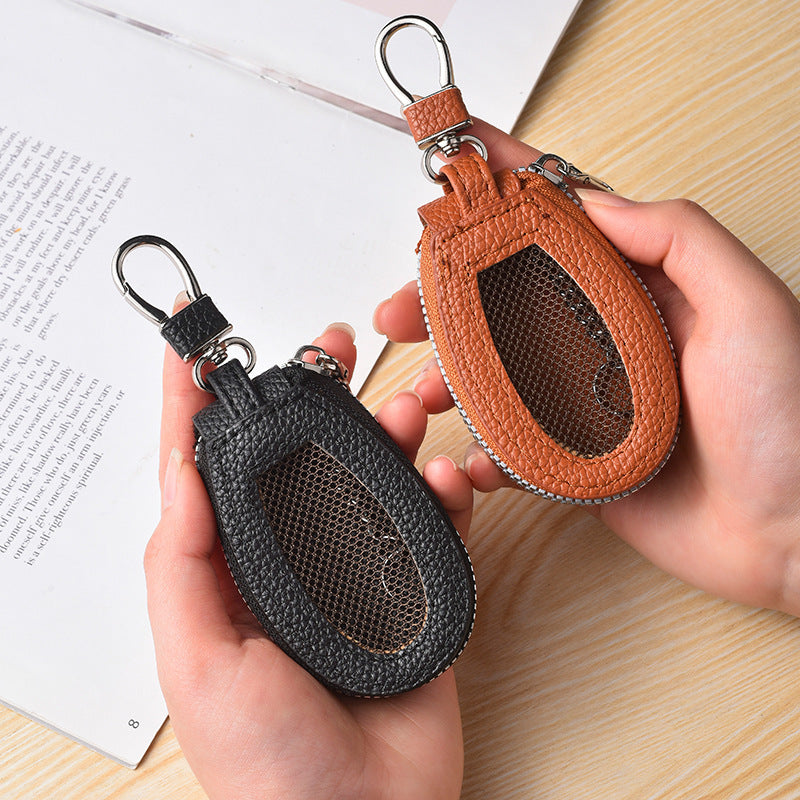 Textured Leather Coin Pouch with Clip Kalsten