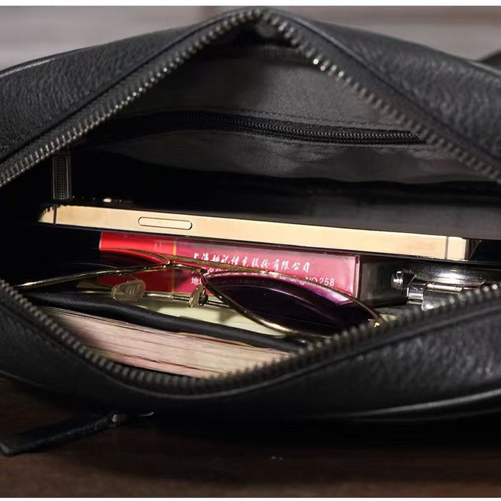 Stylish Leather Crossbody Organizer Bag