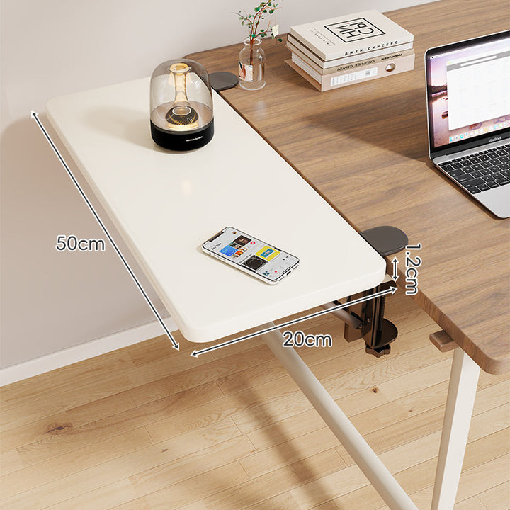 Clamp-On Adjustable Under-Desk Extension Work Surface