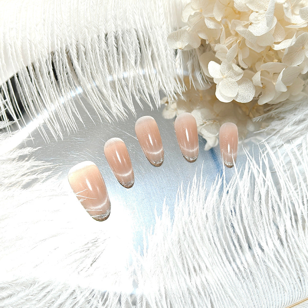 Artificial nails in elegant French manicure design Kalsten
