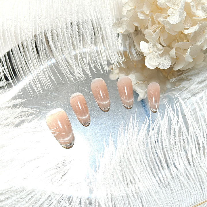 Artificial nails in elegant French manicure design Kalsten